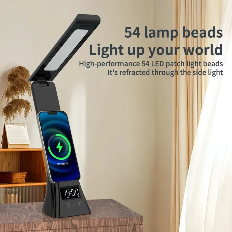 Lunano Lux — Lámpara de Escritorio LED con Cargador Inalámbrico