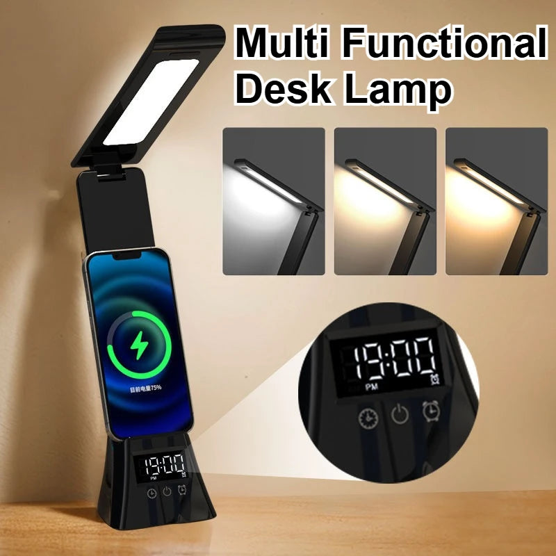 Lunano Lux — Lámpara de Escritorio LED con Cargador Inalámbrico